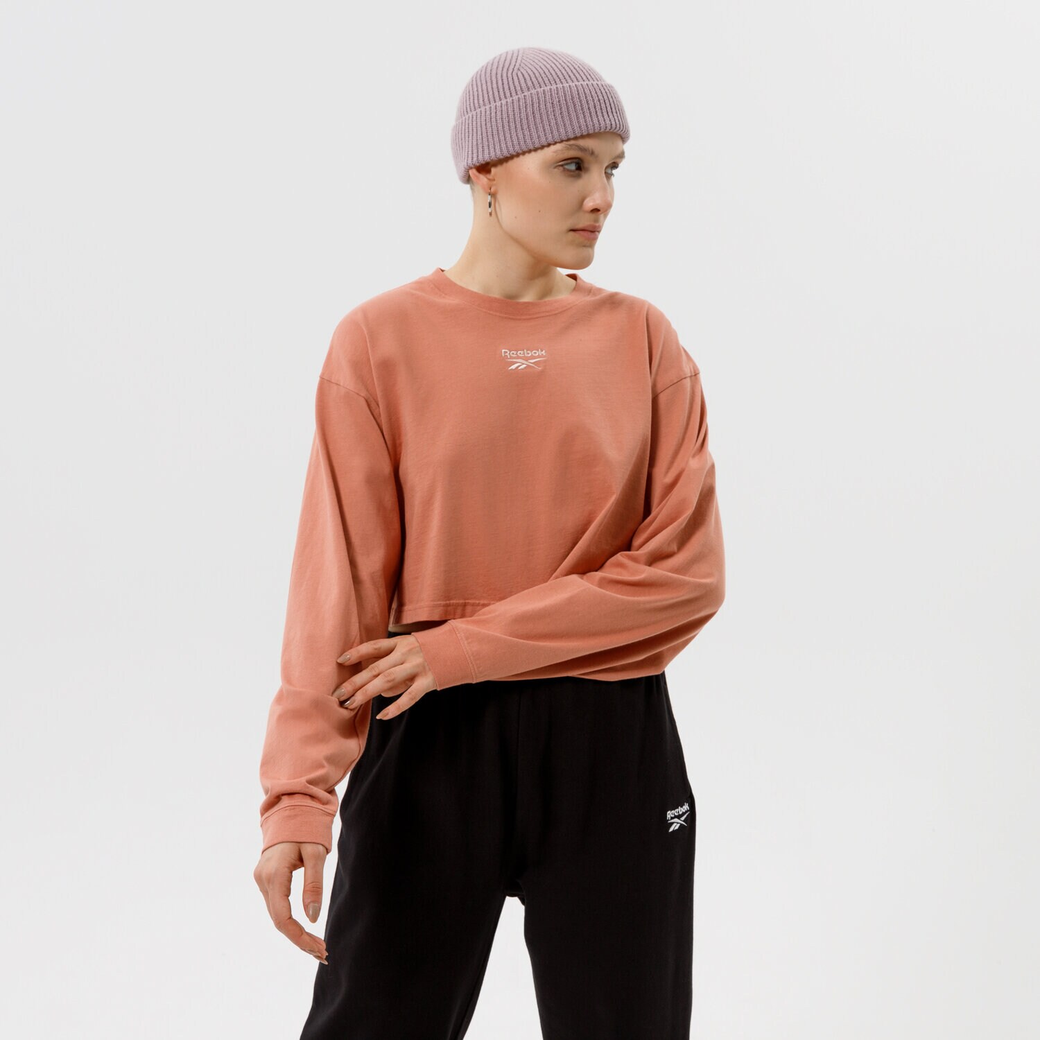 dámská mikina REEBOK MIKINA CL WDE COTTON LONGSLEEVE H49247 ČERNÁ