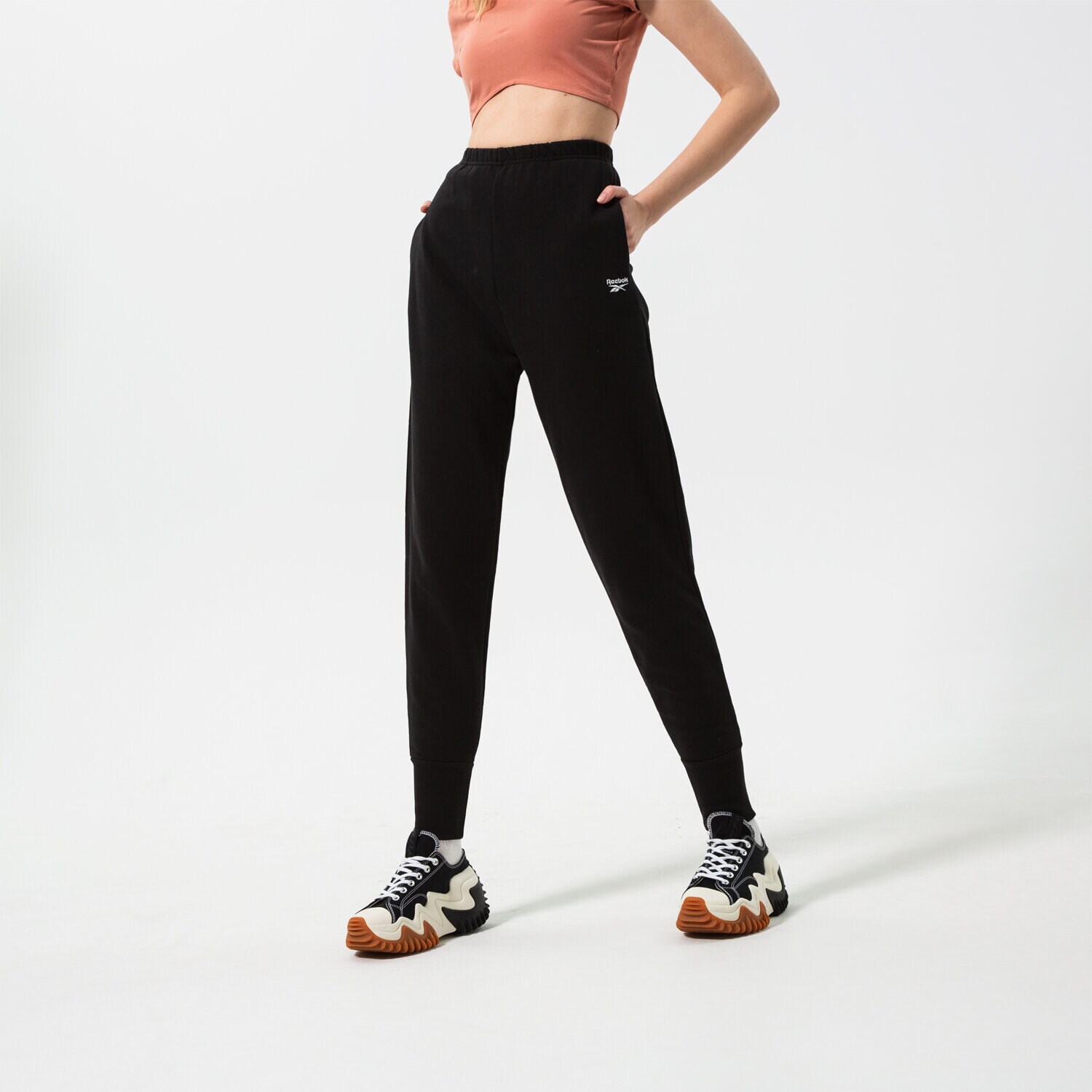 dámské kalhoty REEBOK KALHOTY  CL WDE COZY FT PANT H49235 ČERNÁ