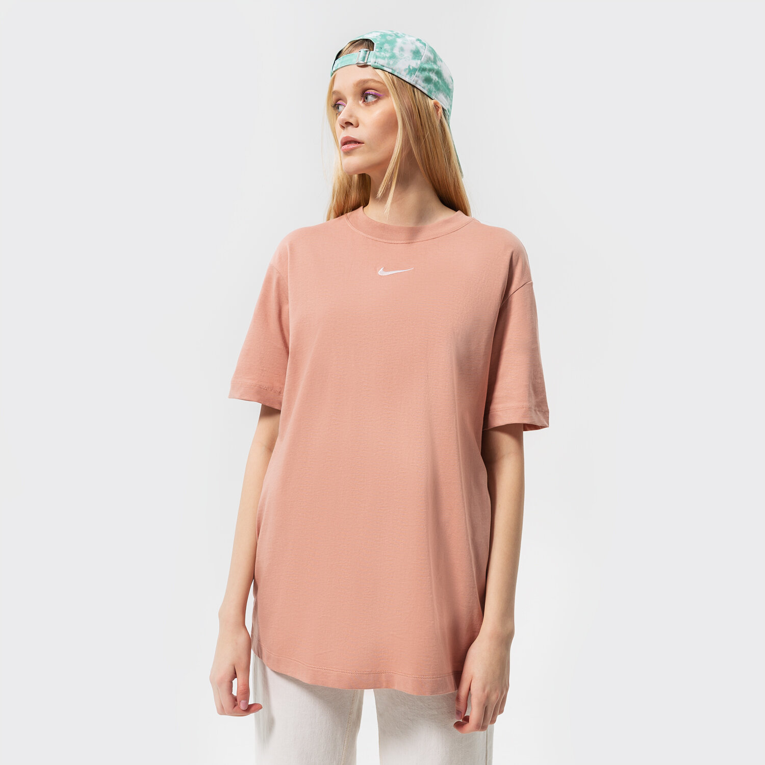 dámské tričko NIKE TRIČKO SPORTSWEAR ESSENTIAL OVERSIZED DQ5379-609 RŮŽOVÁ