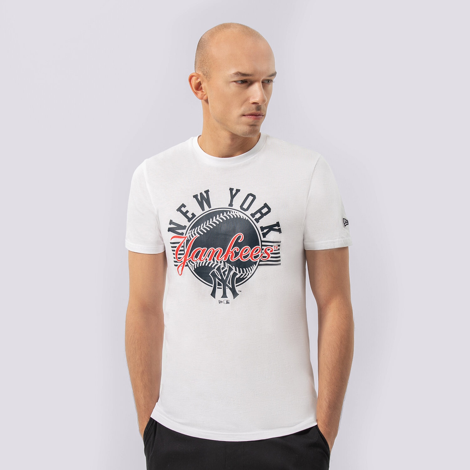 pánské tričko NEW ERA TRIČKO TEE NYY WHT 13051085 BÍLÁ