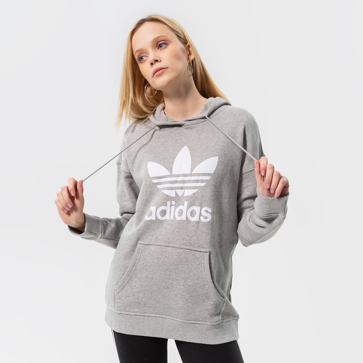 dámská mikina ADIDAS MIKINA S KAPUCÍ TRF HOODIE H33589 ŠEDÁ