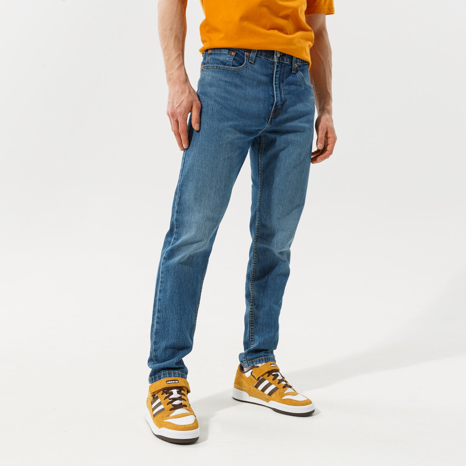 pánské kalhoty LEVI'S KALHOTY  502 TAPER HI BALL 57783-0103 MODRÁ