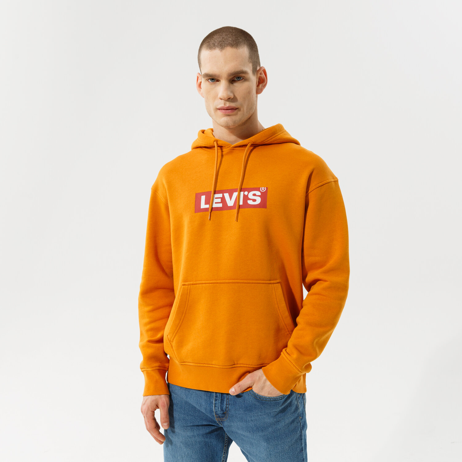 pánská mikina LEVI'S MIKINA S KAPUCÍ T3 RELAXD GRAPHIC HOODIE 38821-0116 HNĚDÁ