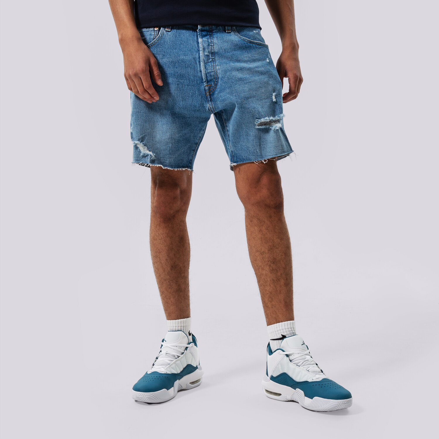 pánské kraťasy LEVI'S ŠORTKY  501 93 SHORTS 85221-0026 MODRÁ