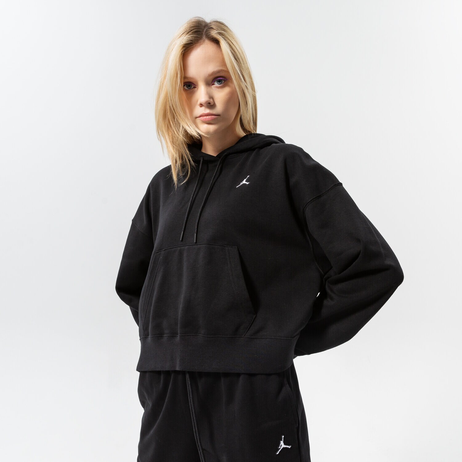 dámská mikina JORDAN MIKINA S KAPUCÍ W J ESSEN FLC HOODIE CORE DN4570-010 ČERNÁ