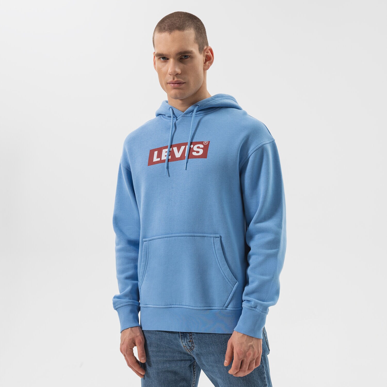 pánská mikina LEVI'S MIKINA S KAPUCÍ T3 RELAXD GRAPHIC HOODIE 38821-0105 MODRÁ