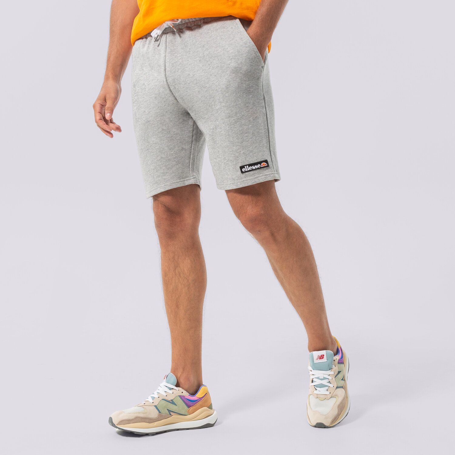 pánské kraťasy ELLESSE ŠORTKY  ALLED SHORT GREY MARL SMG17112112 ŠEDÁ
