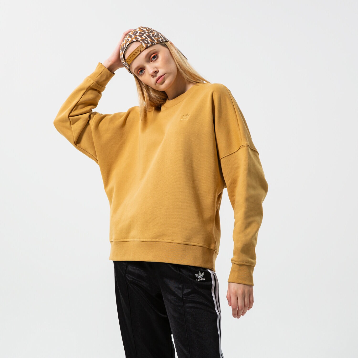 dámská mikina ADIDAS MIKINA TREFOIL SWEATER HE4748 hořčicová