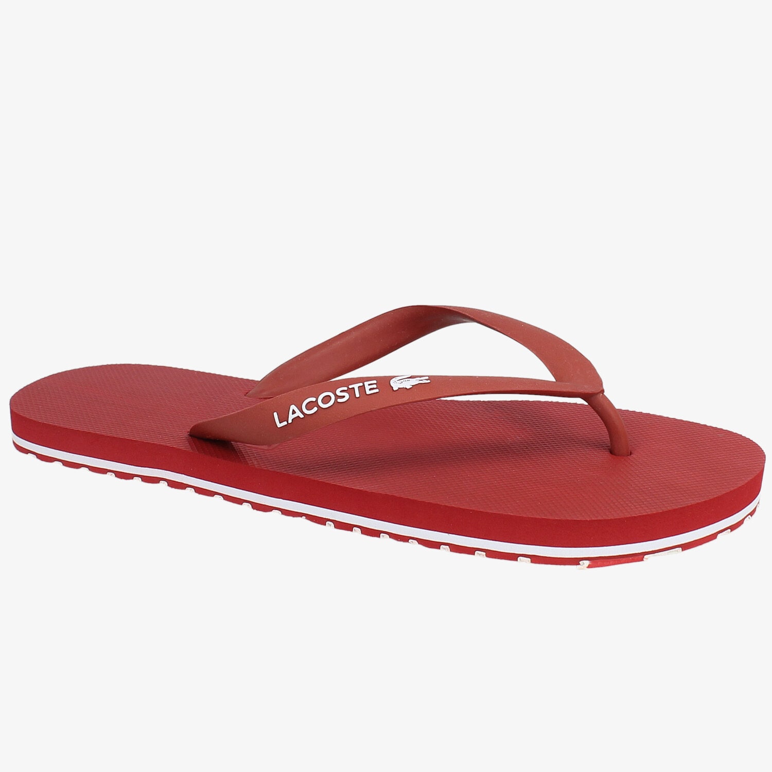 pánské pantofle LACOSTE NOSARA LCR 727SPM1083Y80 ČERVENÁ