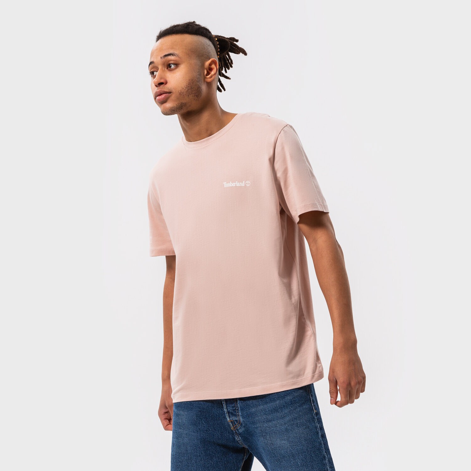 pánské tričko TIMBERLAND TRIČKO SMALL LOGO PRINT TB0A5PGZ6621 RŮŽOVÁ