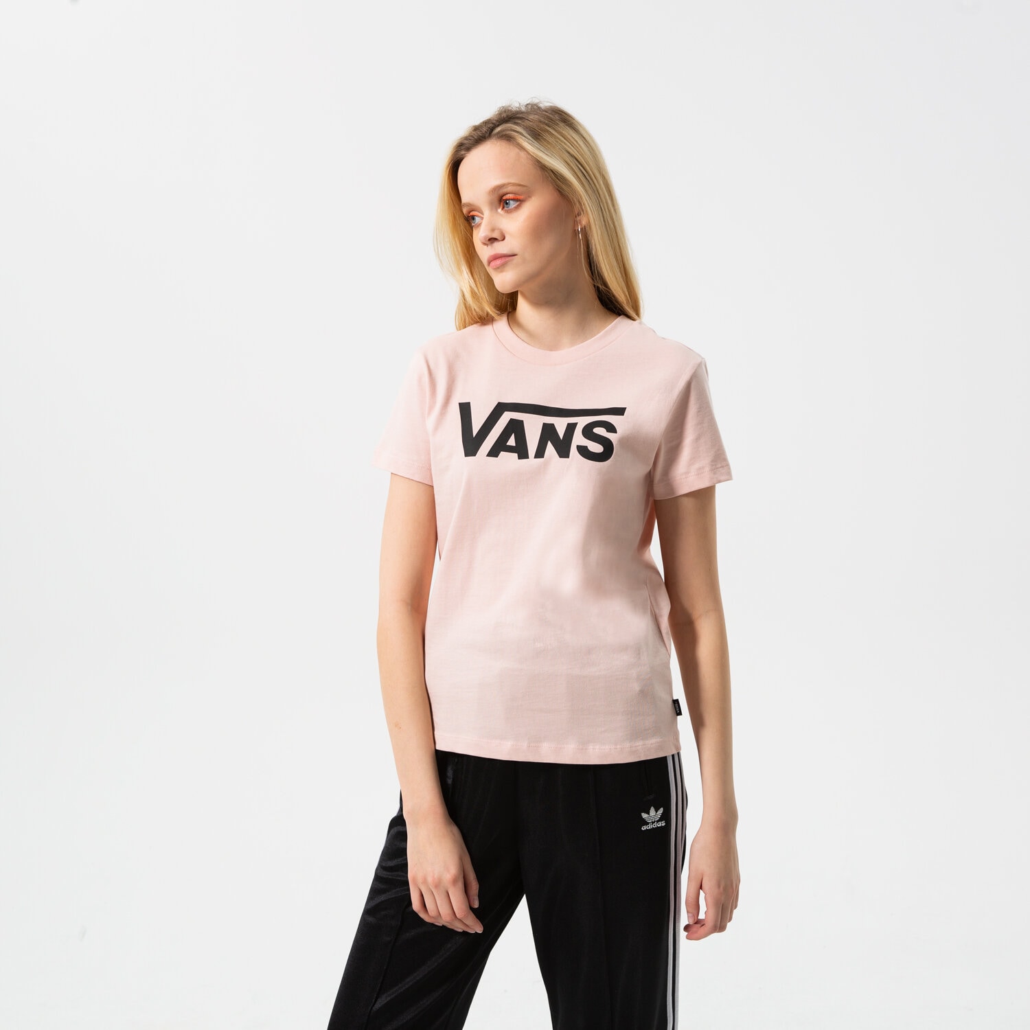 dámské tričko VANS TRIČKO WM FLYING V CREW TEE VN0A3UP4YRR1 RŮŽOVÁ