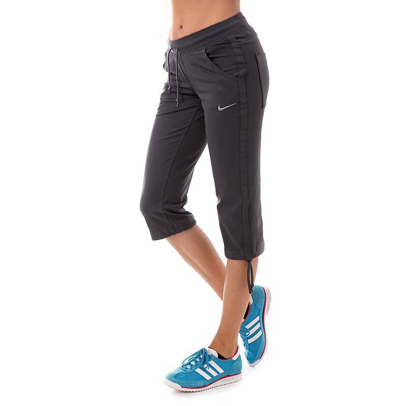dámské kalhoty NIKE KALHOTY  NIKE CAPRI KNITTED WERE 579788060 ŠEDÁ