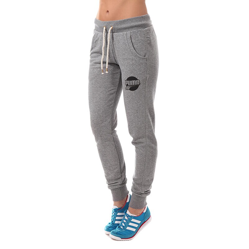dámské kalhoty PUMA KALHOTY  ATHLETI SWEAT 82807303 ŠEDÁ