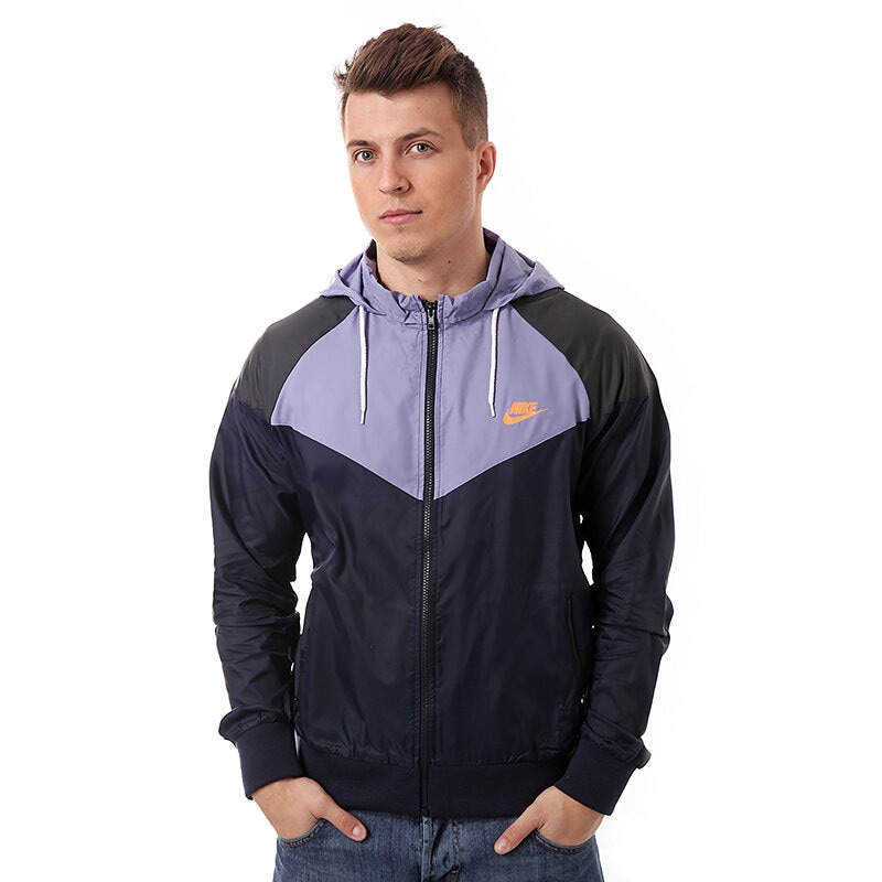 Přechodná bunda pánská (podzimní, jarní) NIKE BUNDA NIKE RU HERITAGE WINDRUNNER 596277473 TMAVOMODRÁ