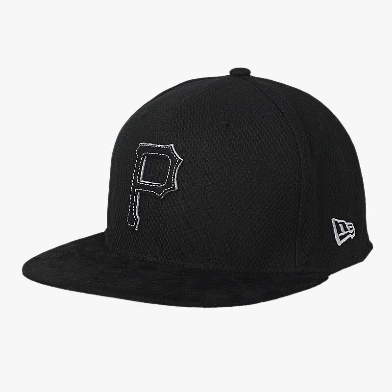 dětská kšiltovka NEW ERA ČEPICE DIAMOND SUEDE PITTSBURGH PIRATES BLACK/GRAY 80214432 ČERNÁ