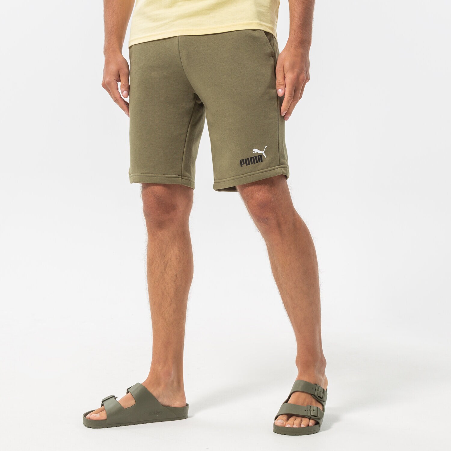 pánské kraťasy PUMA ŠORTKY  ESS+ 2 COL SHORTS 10" 586766 32 KHAKI