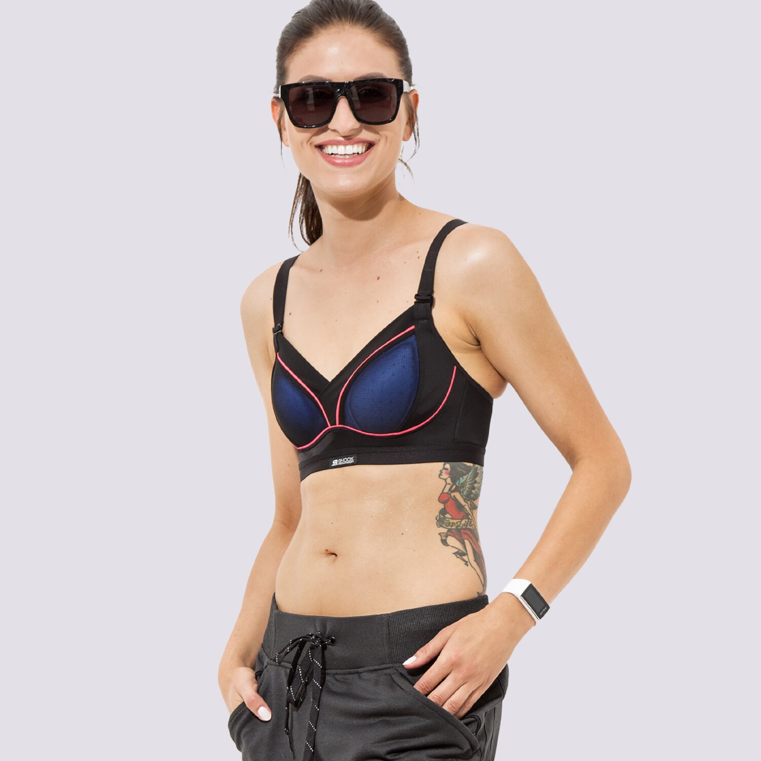 dámský top SHOCK ABSORBER BRA ACTIVE SHAPED SUPPORT S015F03I ČERNÁ