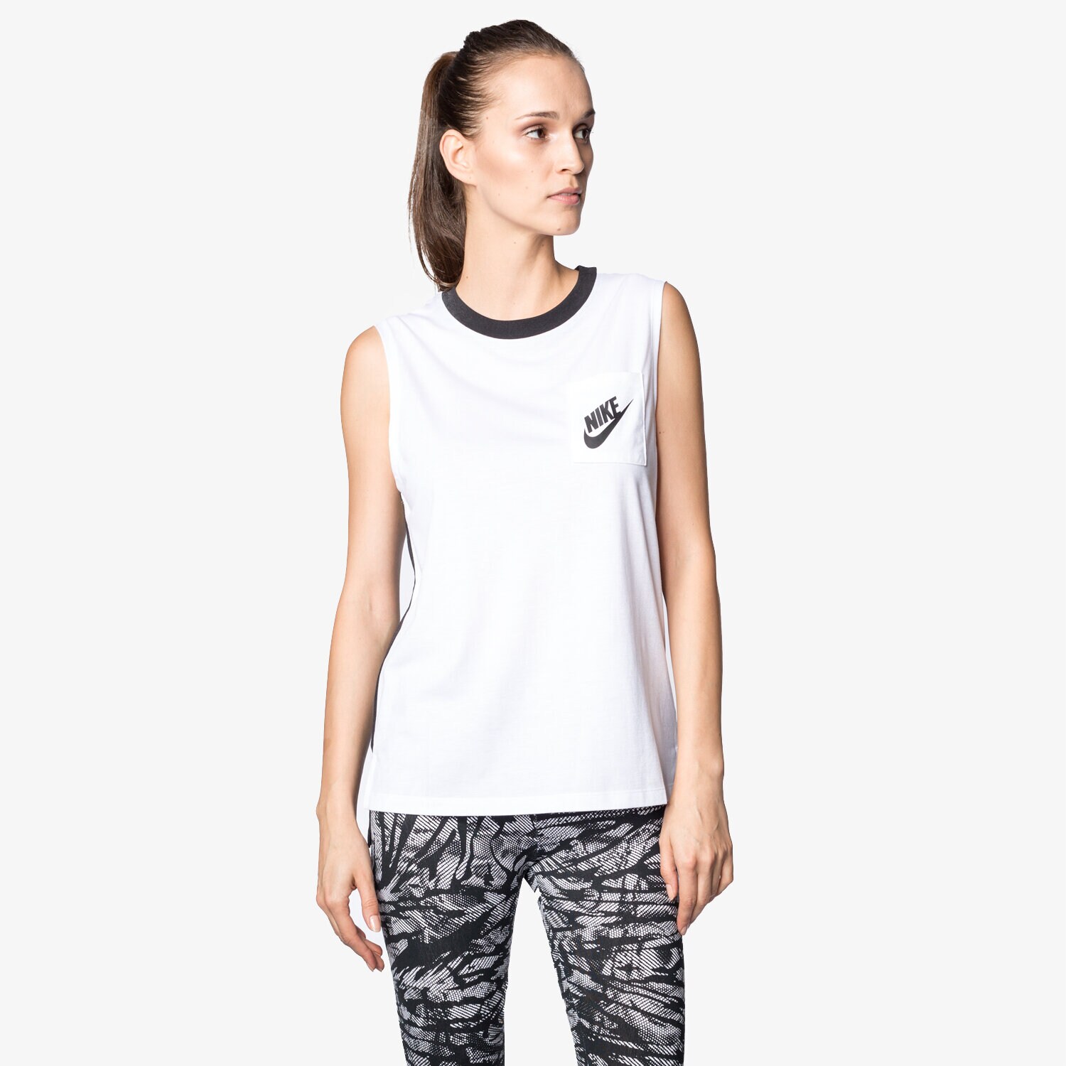 dámský top NIKE TOP SIGNAL MUSCLE TOP 743970100 BÍLÁ