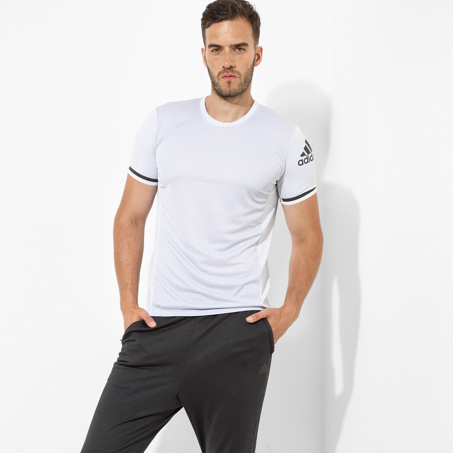 pánské tričko ADIDAS TRIČKO SS SN CLMCH TEE M AI8363 BÍLÁ