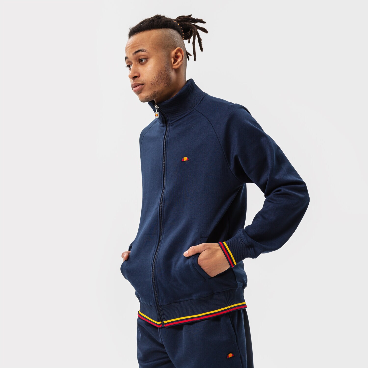 pánská mikina ELLESSE MIKINA ROZEPÍNACÍ HAYA TRACK TOP NAVY SHM14552429 TMAVOMODRÁ