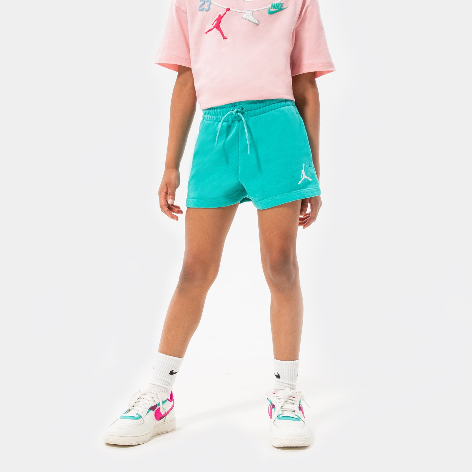 JORDAN ESSENTIALS SHORTS GIRL 45A771-B5P ZELENÁ