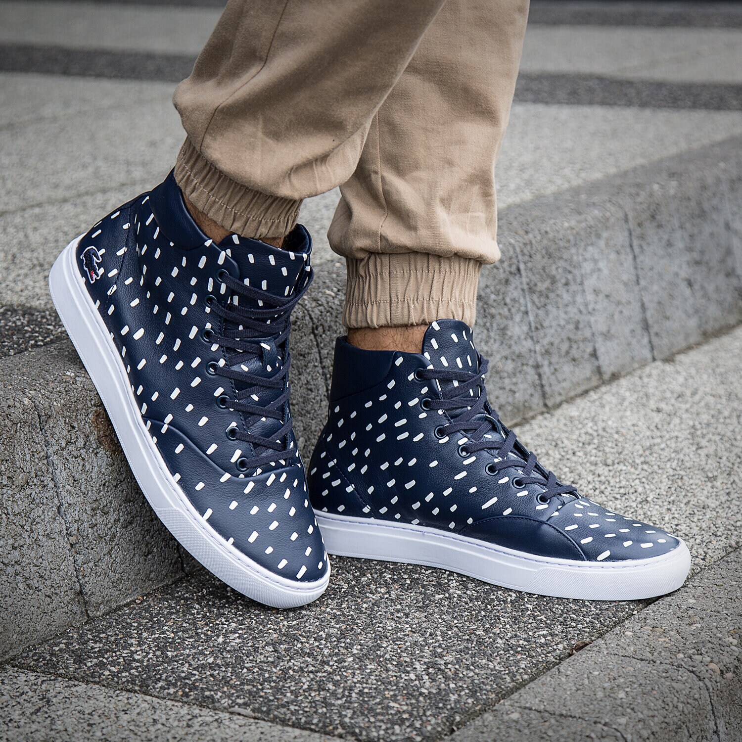 pánské tenisky LACOSTE RENE ALLIOT HI 316 2 G 732TRM0036092 TMAVOMODRÁ