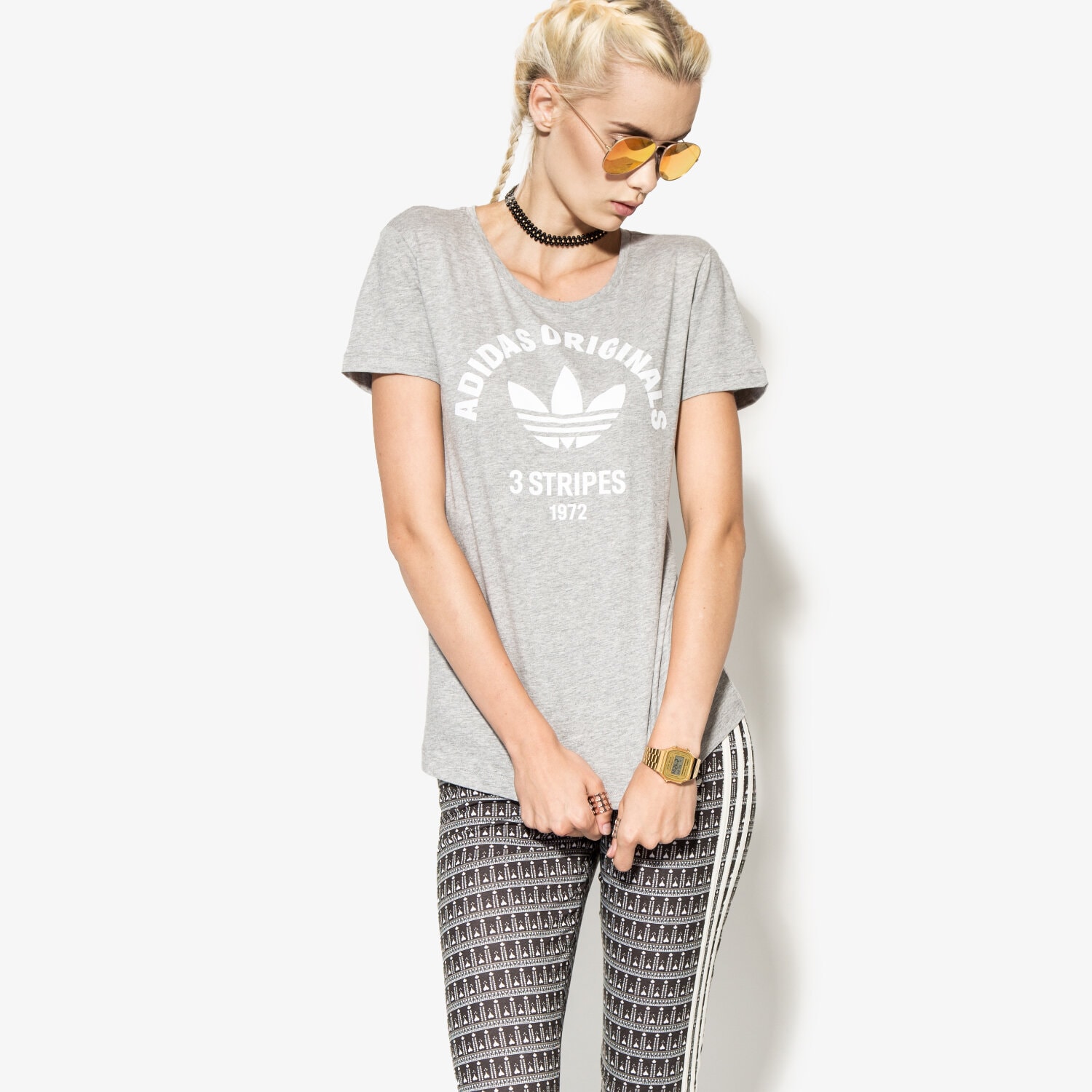 dámské tričko ADIDAS TRIČKO AY6651 ŠEDÁ