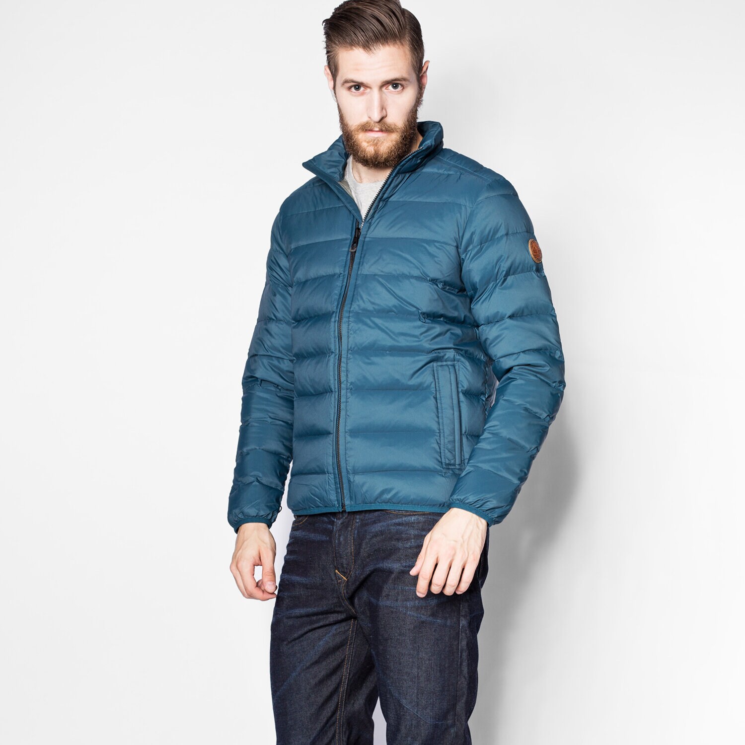 Přechodná bunda pánská (podzimní, jarní) TIMBERLAND BUNDA BEAR HEAD A1ASHC12 MODRÁ