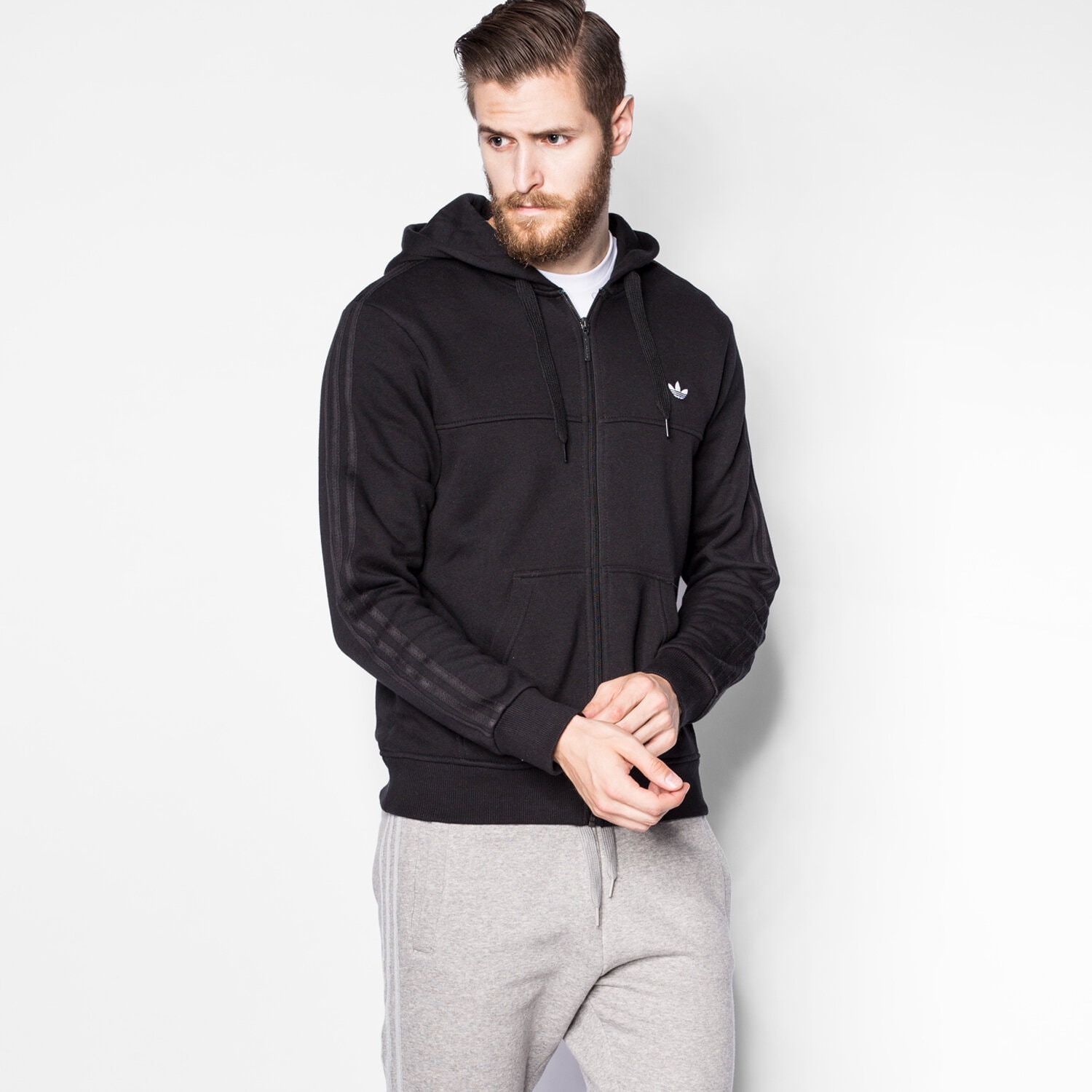 pánská mikina ADIDAS MIKINA CLASSIC TRFL FZ AZ1123 ČERNÁ