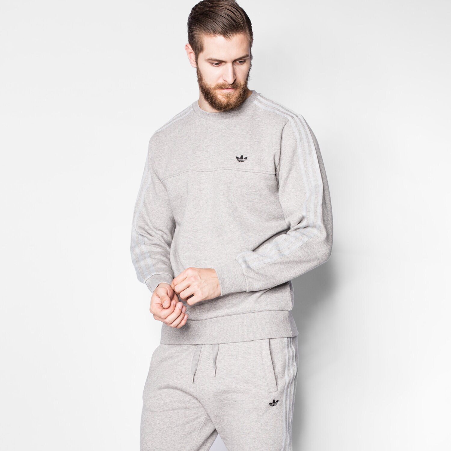 pánská mikina ADIDAS MIKINA CLASSIC TRFL CR AZ1129 ŠEDÁ
