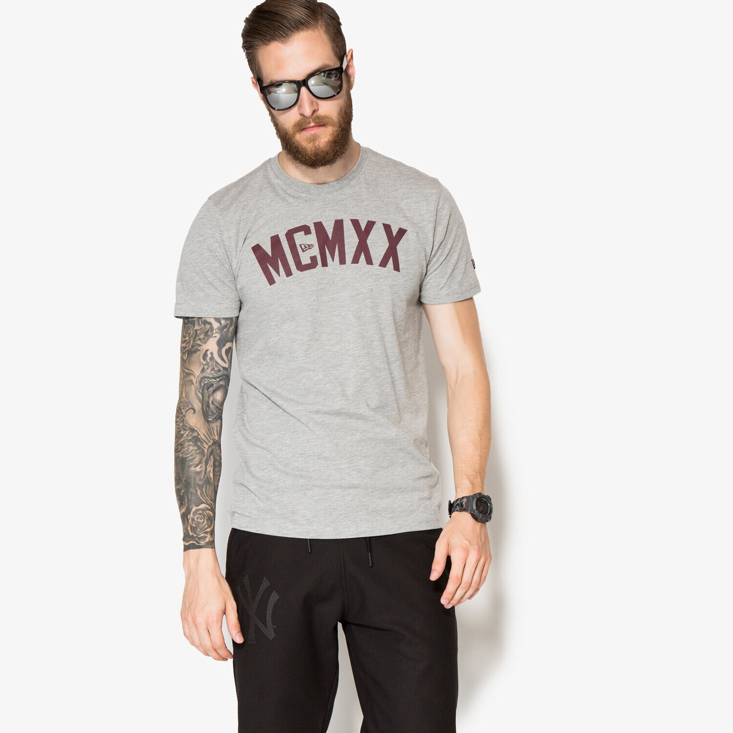 pánské tričko NEW ERA TRIČKO MCMXX TEE 11278252 ŠEDÁ