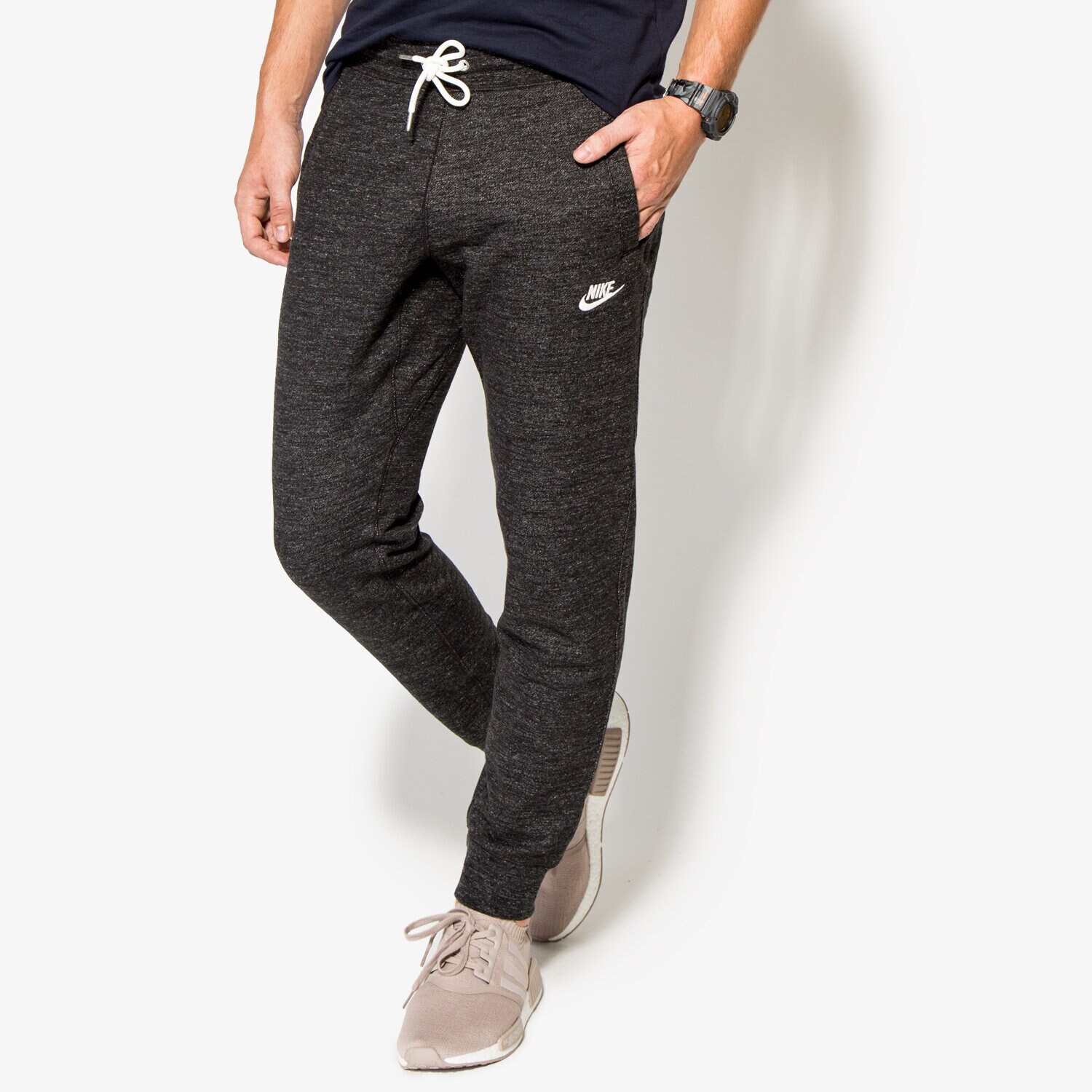 pánské kalhoty NIKE KALHOTY  M NSW LEGACY JOGGER FT 805150032 ŠEDÁ