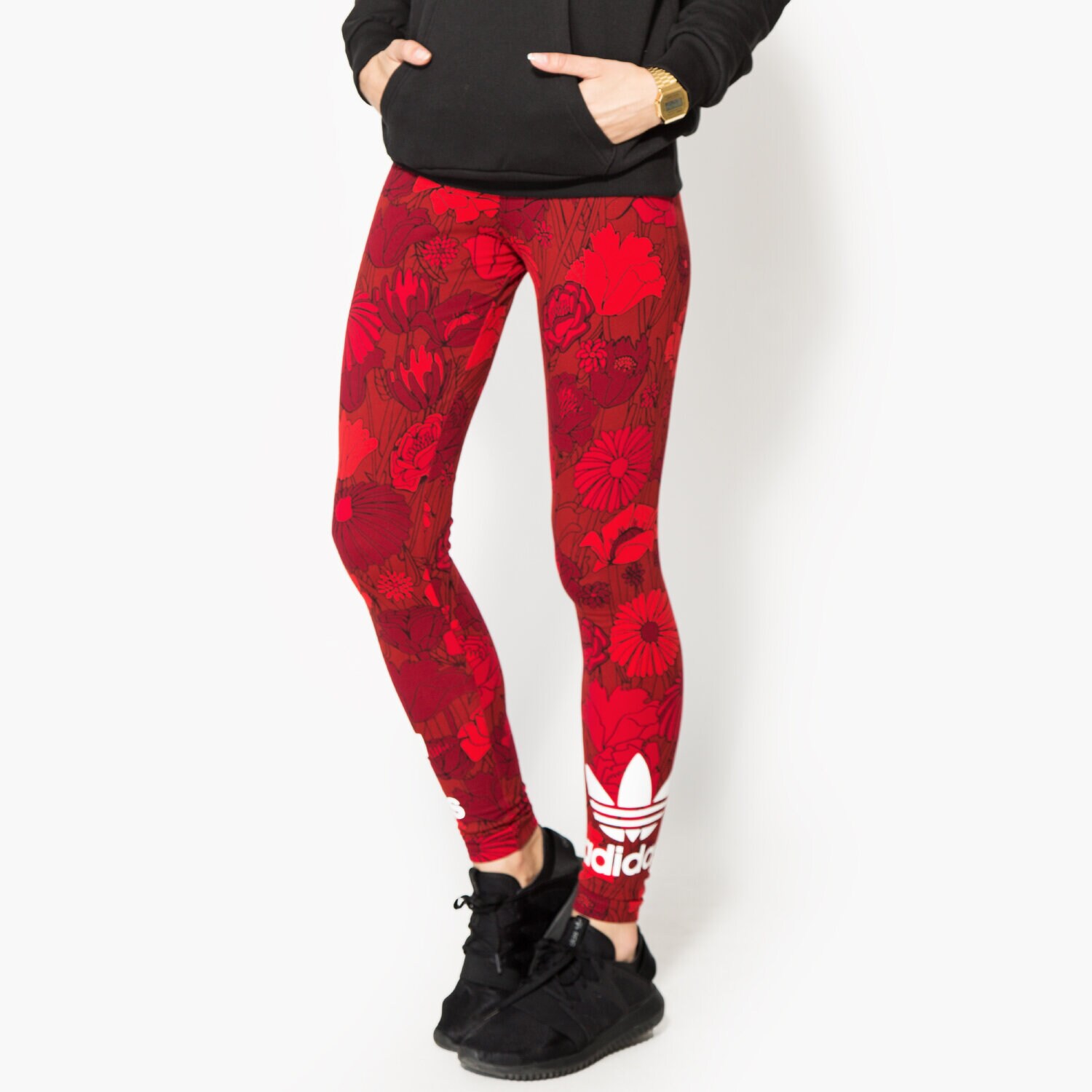 dámské kalhoty ADIDAS KALHOTY  TREFOIL LEGGING AY7959 ČERVENÁ