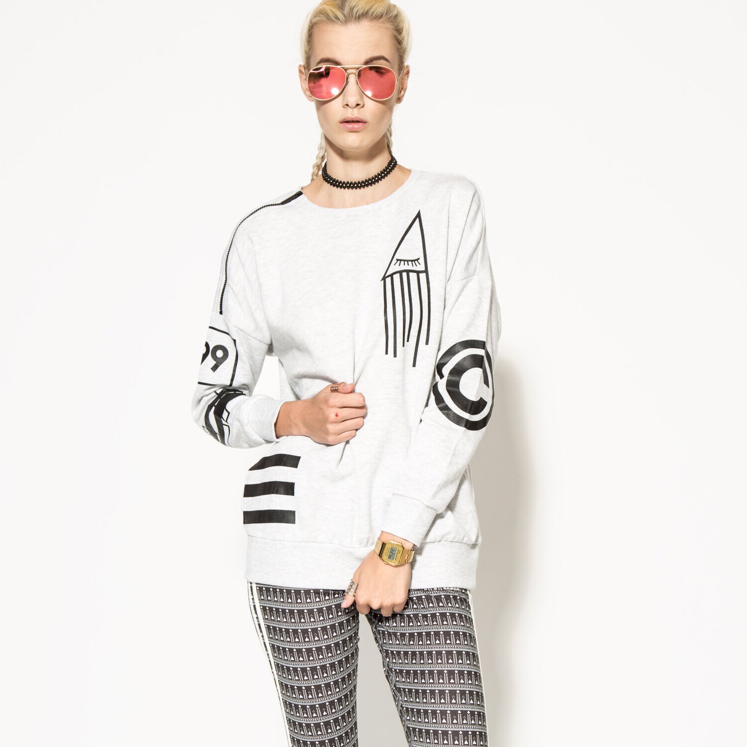 dámská mikina CONFRONT MIKINA CASTULA CF36BLD03001 ŠEDÁ