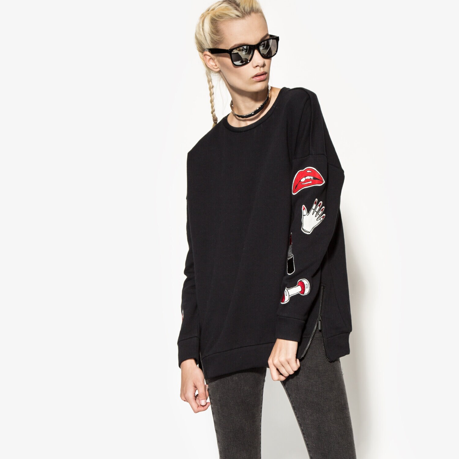 dámská mikina CONFRONT MIKINA ELECTRA CF36BLD17001 ČERNÁ