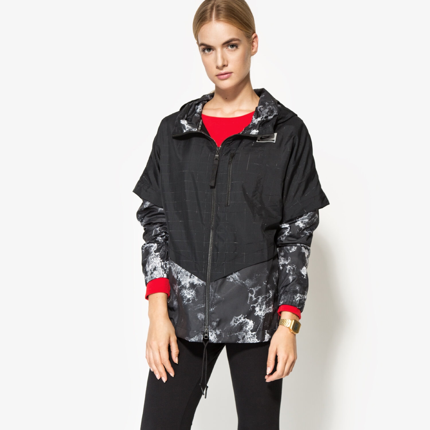 Přechodná bunda dámská (podzimní, jarní) NIKE BUNDA W NK INTL JKT 802358010 ČERNÁ