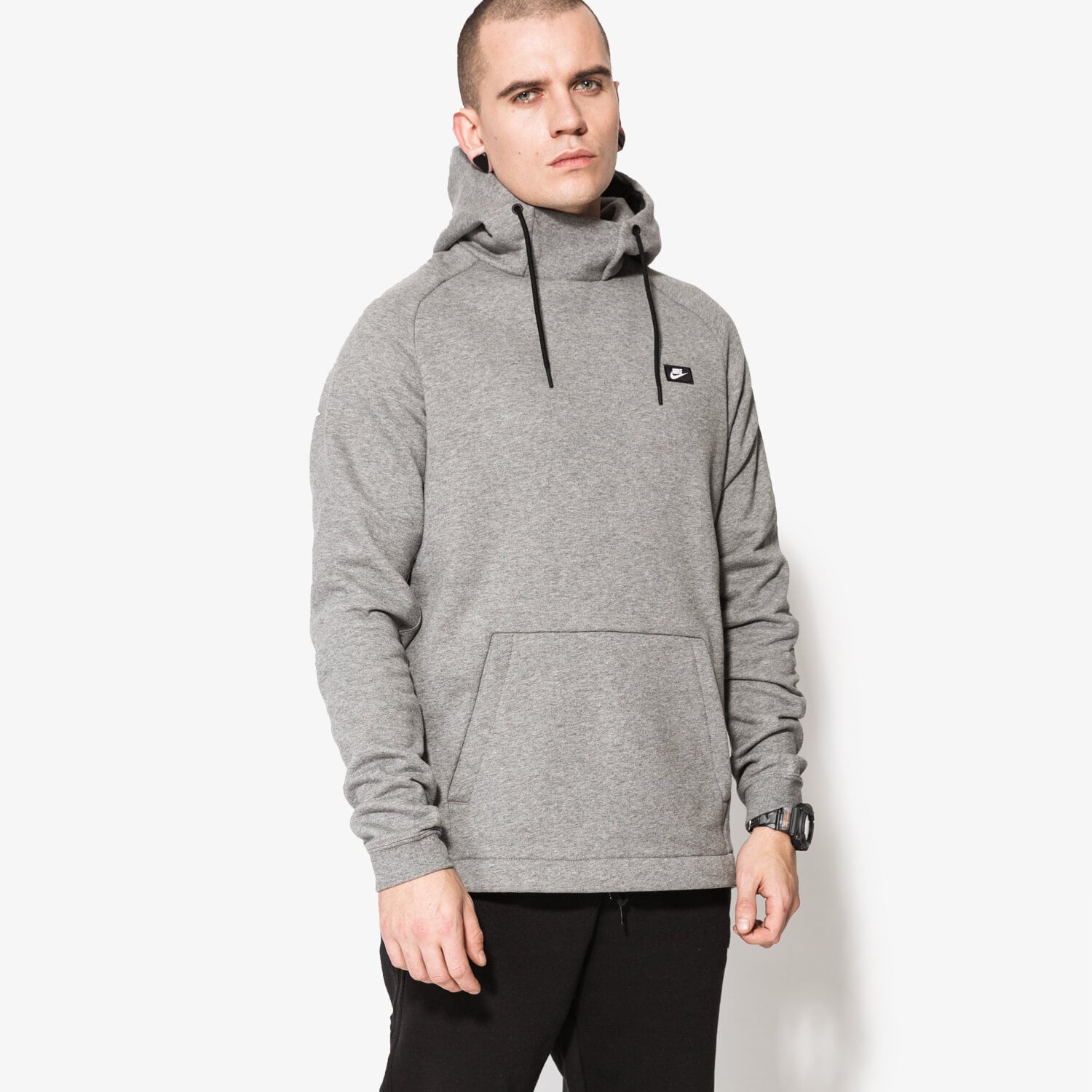 pánská mikina NIKE MIKINA M NSW MODERN HOODIE PO BB 835860091 ŠEDÁ