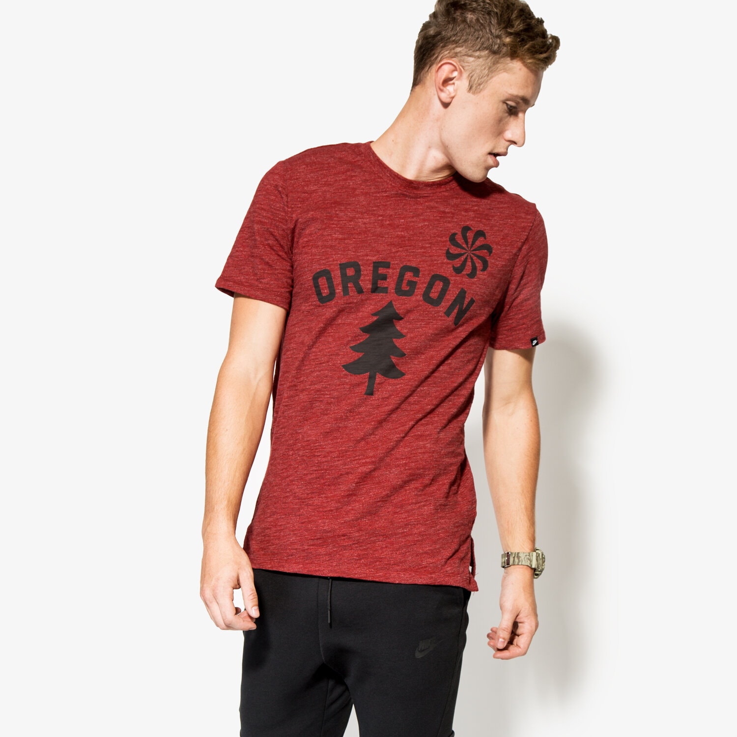 pánské tričko NIKE TRIČKO M NSW LEGACY TOP KNT GX 809089677 BORDOVÁ