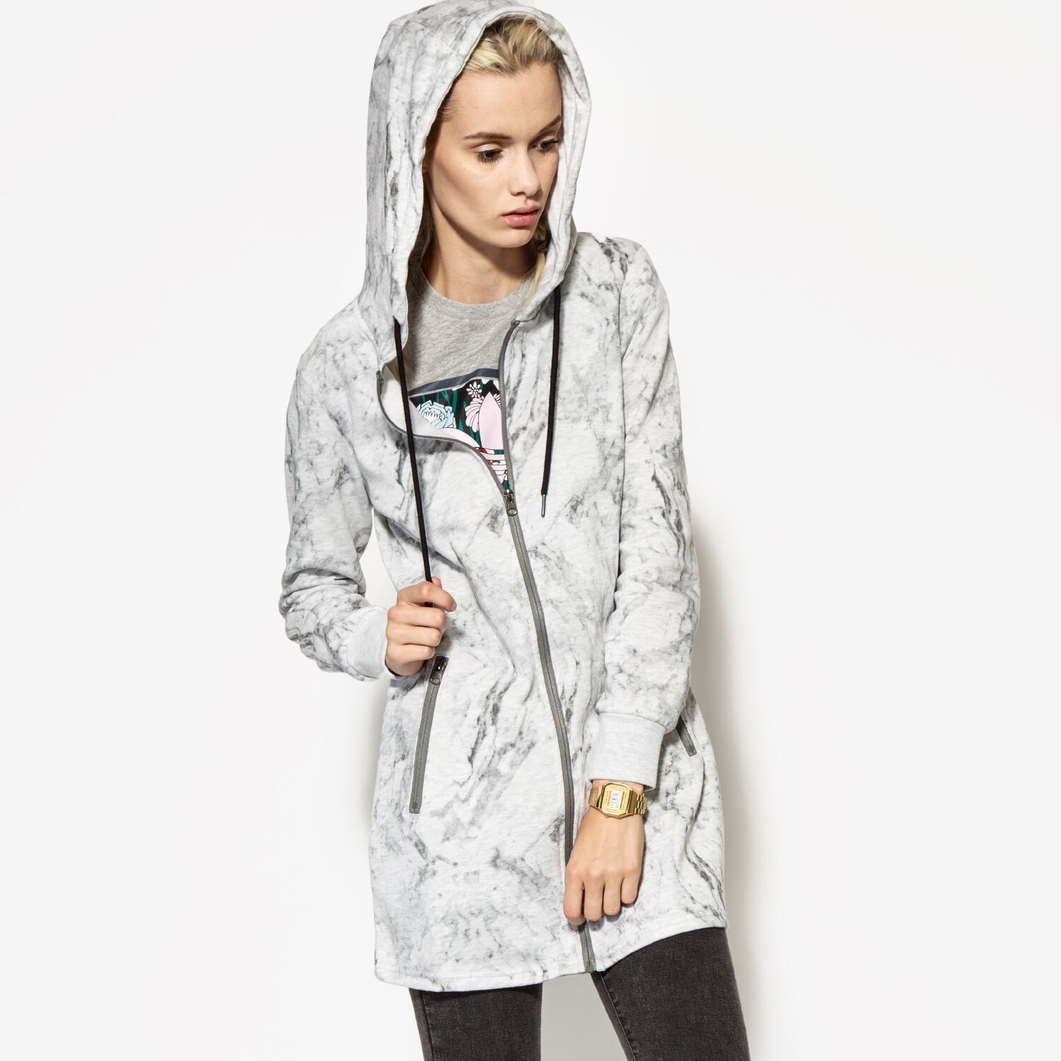 dámská mikina CONFRONT MIKINA ORION CF36BLD01001 ŠEDÁ