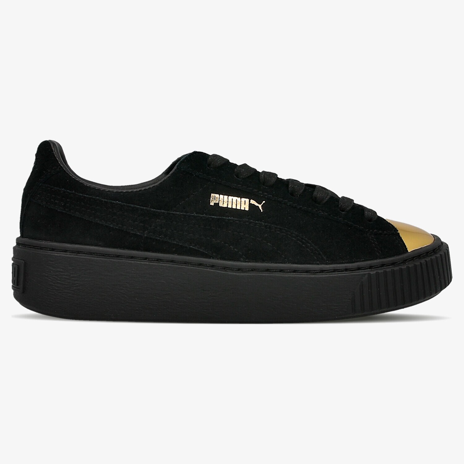 dámské tenisky PUMA SUEDE PLATFORM GOLD 36222202 ČERNÁ