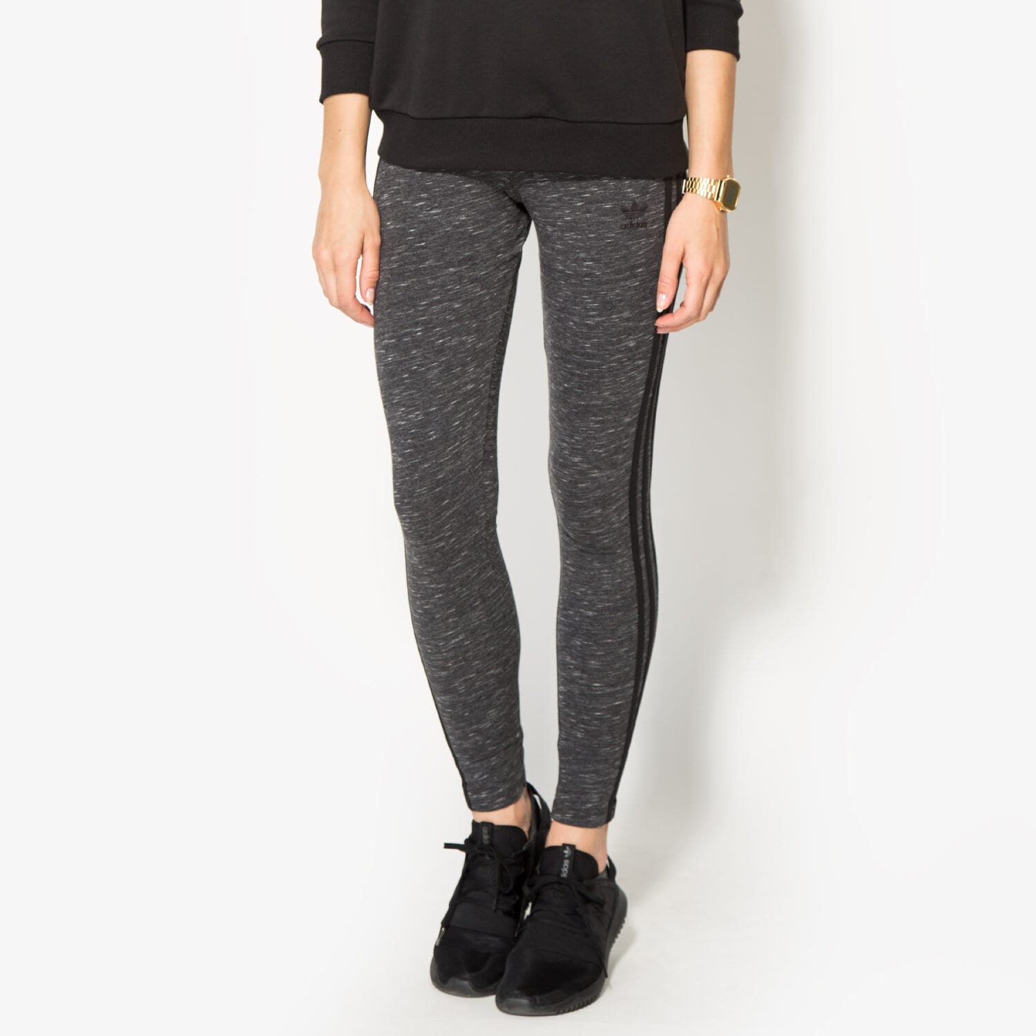 dámské kalhoty ADIDAS KALHOTY  3 STR LEGGINGS AY7881 ČERNÁ