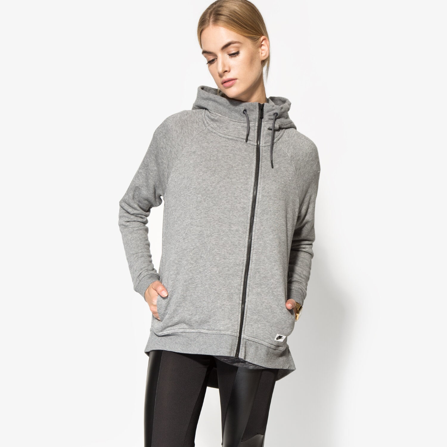 dámská mikina NIKE MIKINA W NSW MDRN CAPE 804577091 ŠEDÁ