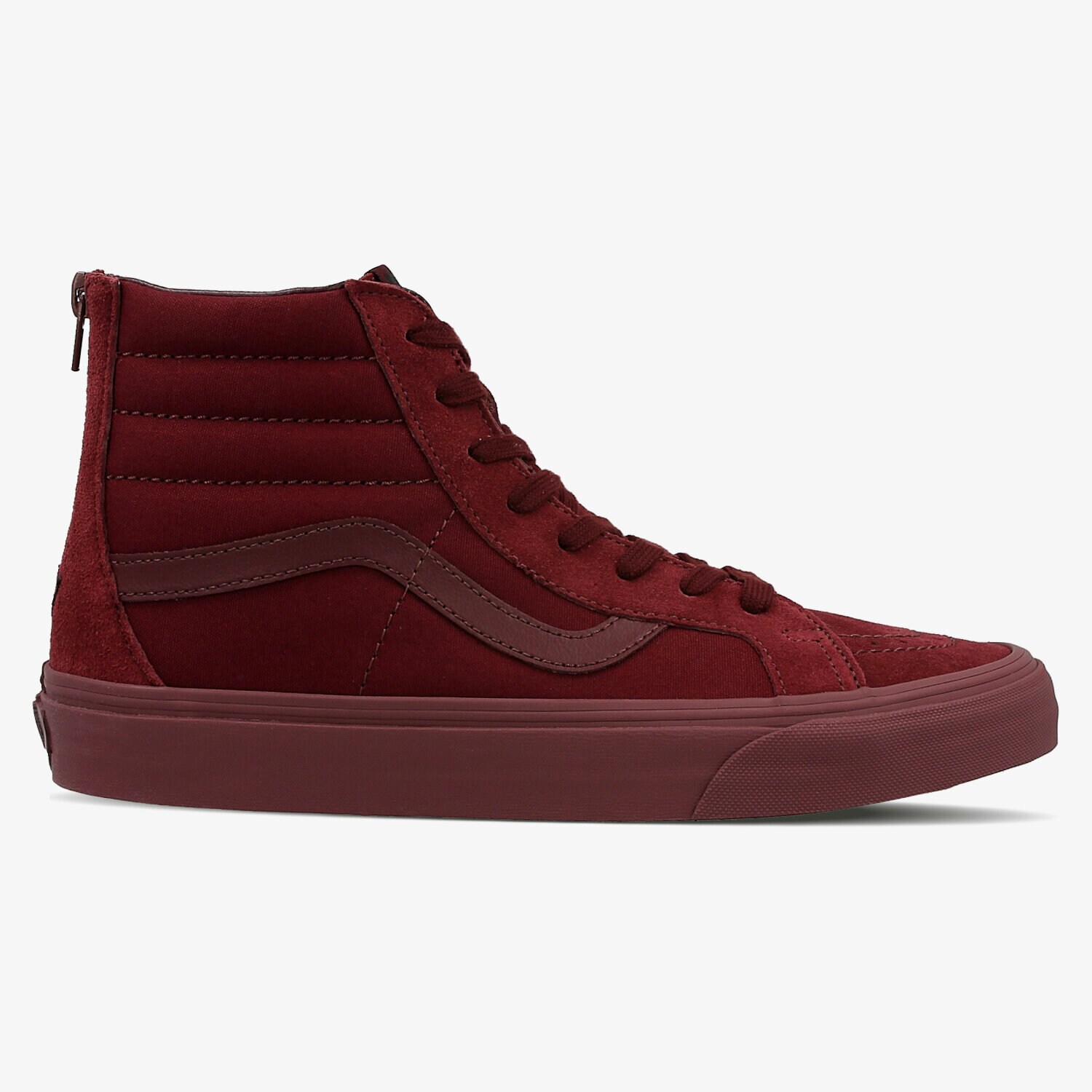 pánské skate boty (skateboardové) VANS SK8-HI REISSUE ZIP V004KYJUW BORDOVÁ