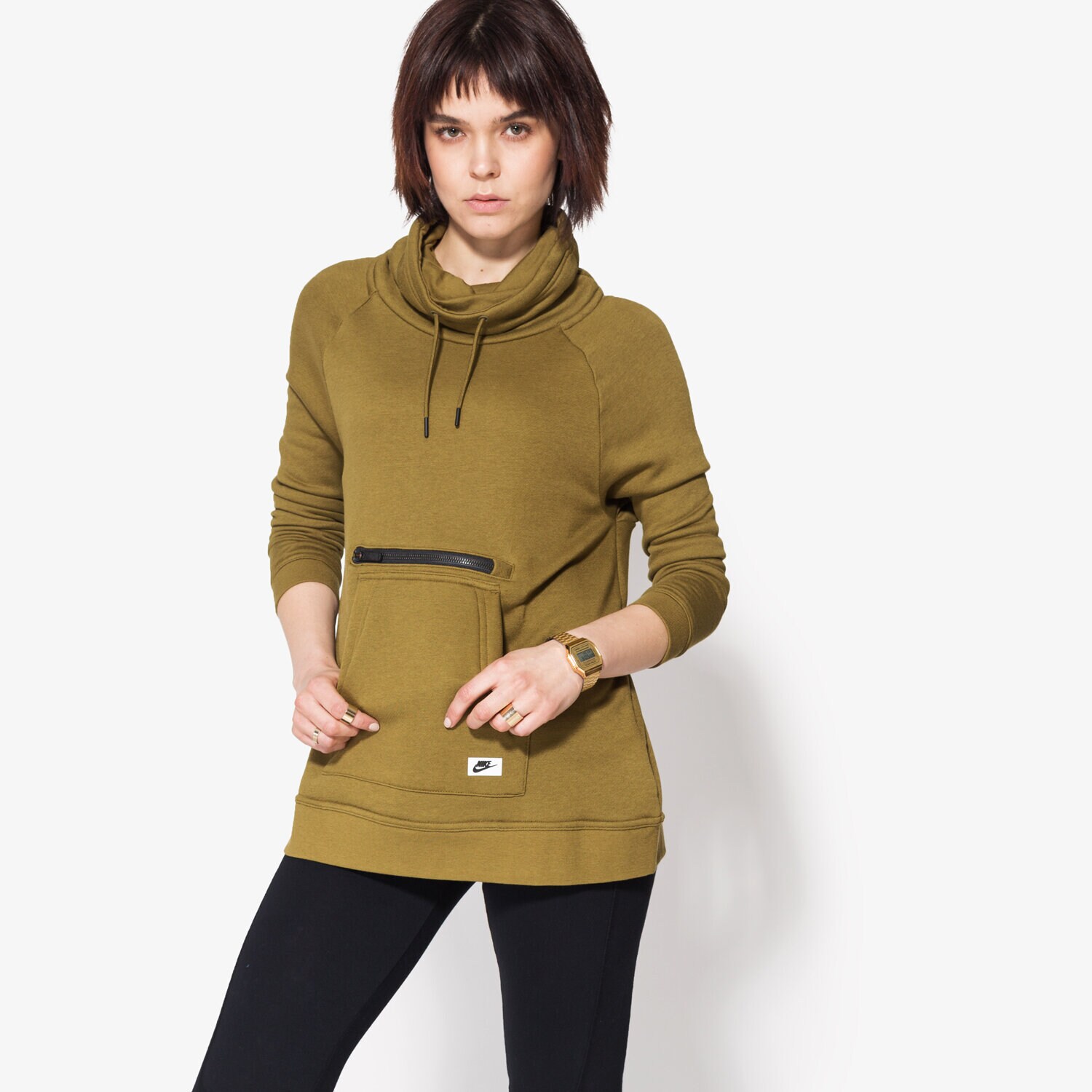 dámská mikina NIKE MIKINA W NSW MDRN FNL 803599368 KHAKI