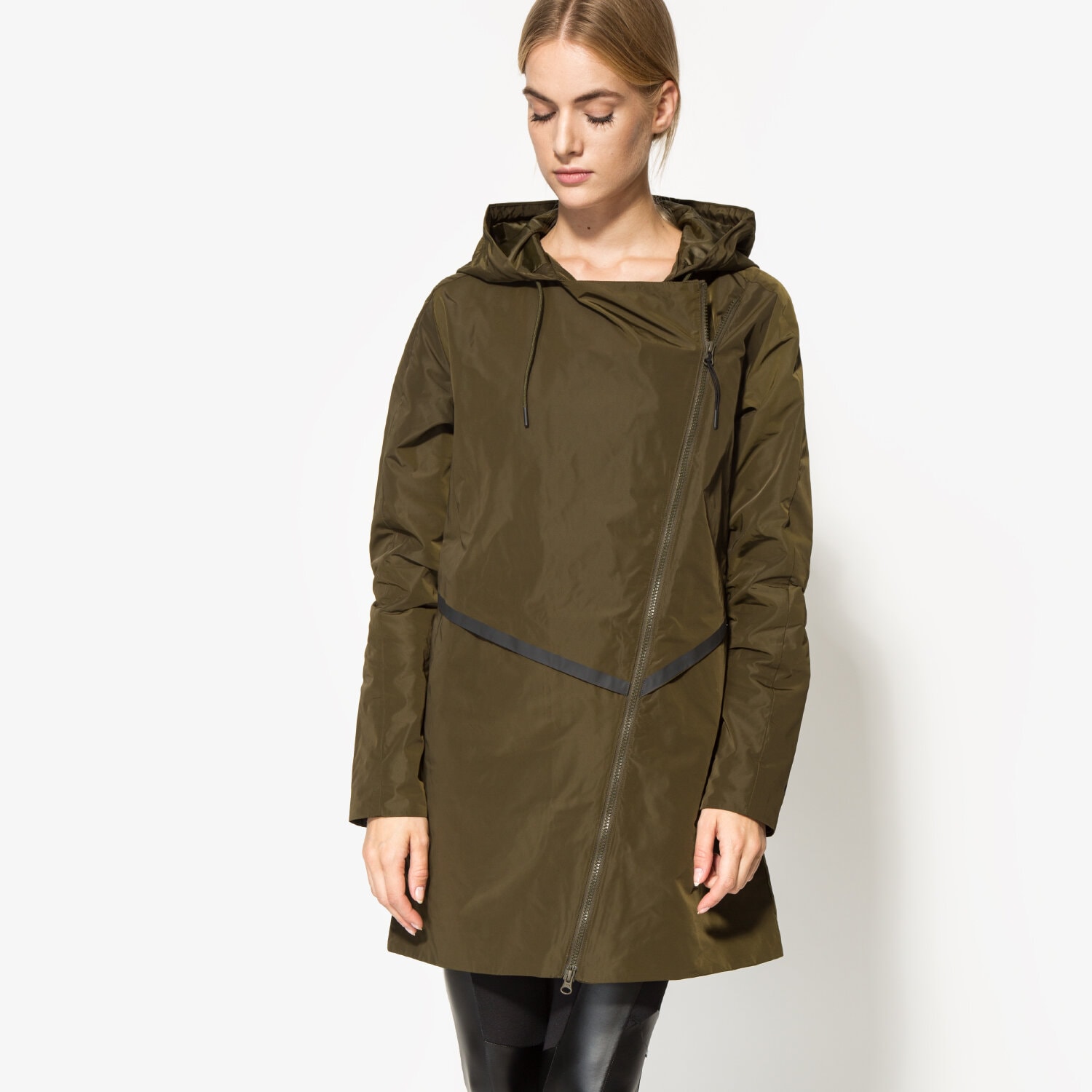 Přechodná bunda dámská (podzimní, jarní) NIKE BUNDA W NSW PRKA BND 804031347 KHAKI