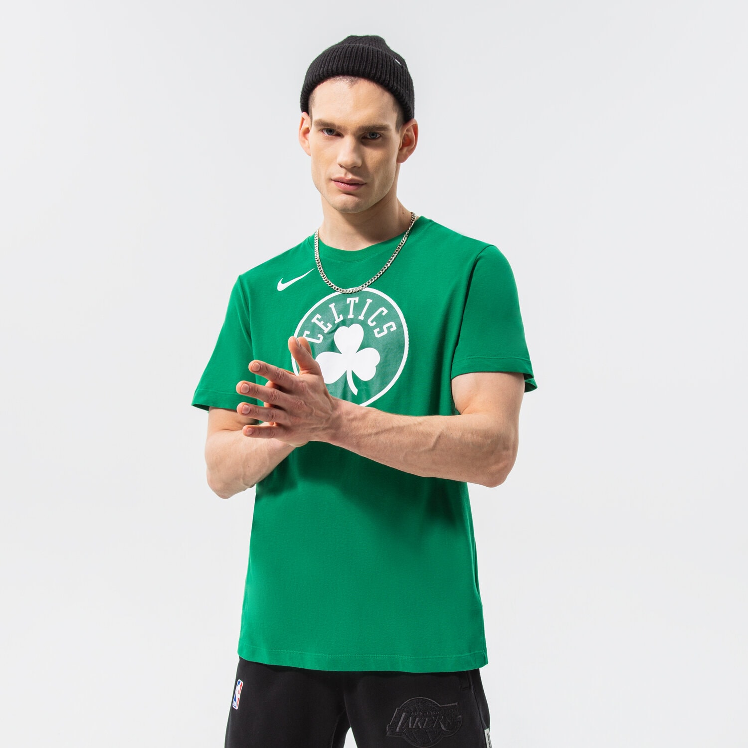 pánské tričko NIKE TRIČKO BOS M NK DF ES LOGO SS TEE NBA DA6001-312 ZELENÁ