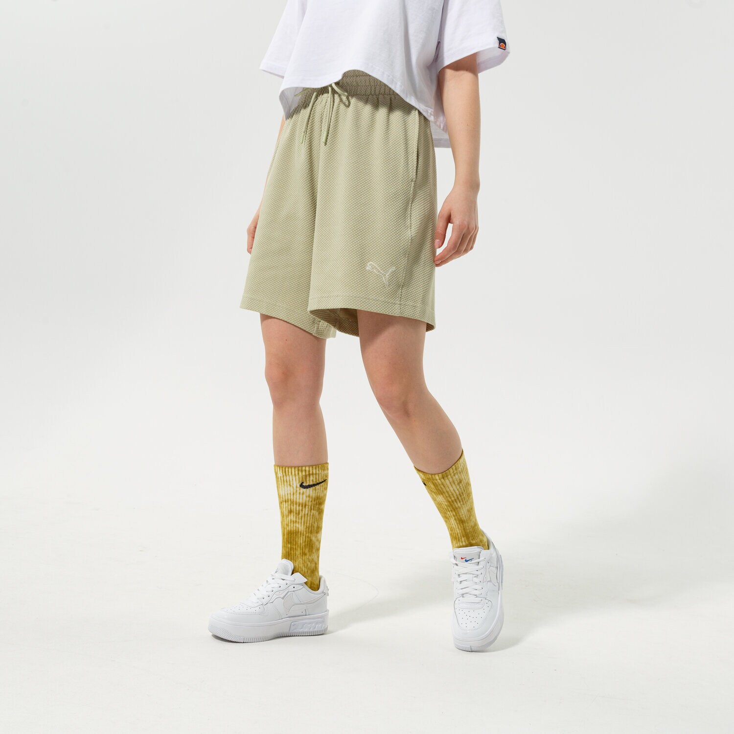 dámské kraťasy PUMA ŠORTKY  HER 7" HIGH-WAIST 847099 33 BÉŽOVÁ