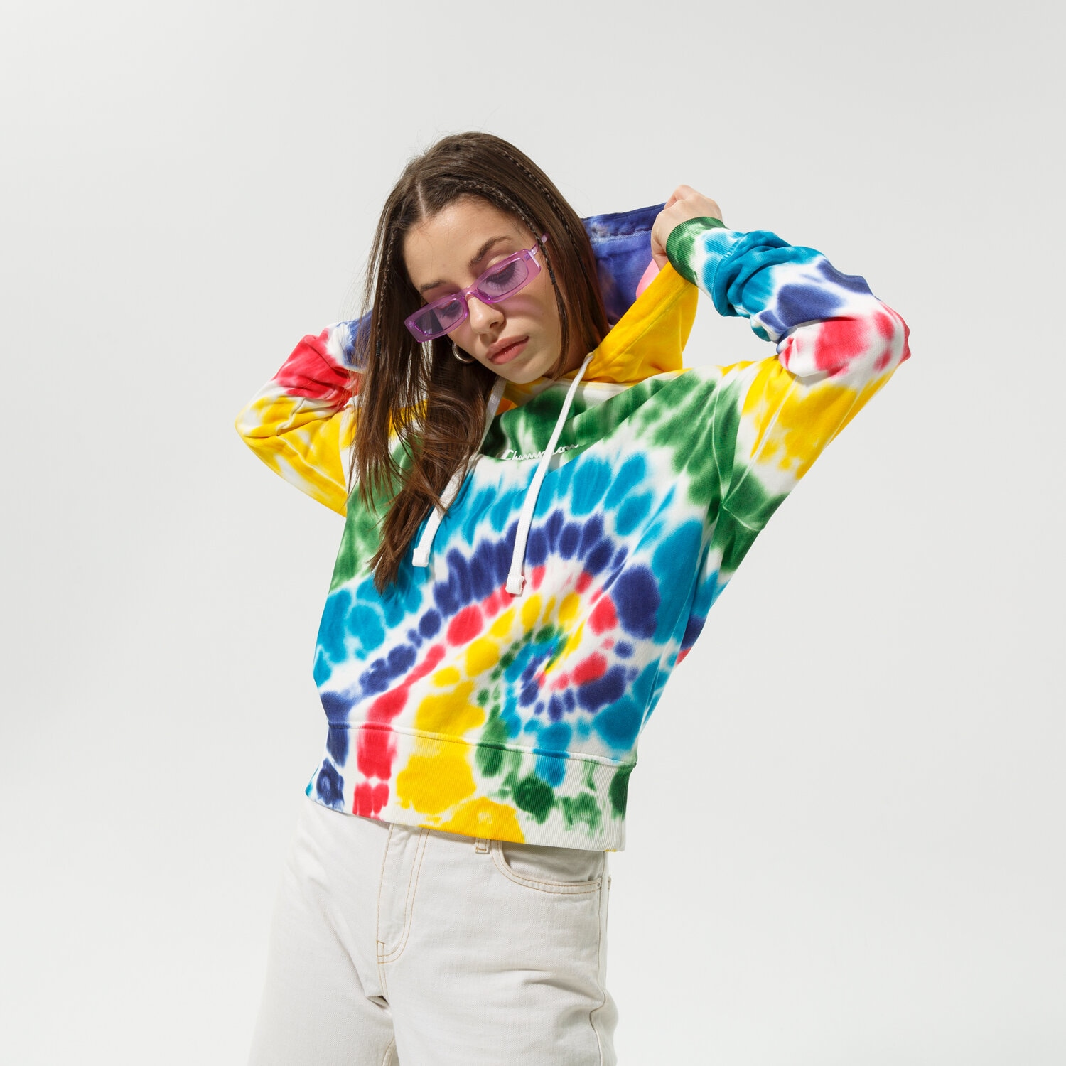 dámská mikina CHAMPION MIKINA S KAPUCÍ HOODED SWEATSHIRT 114983WL002 VÍCEBAREVNÁ