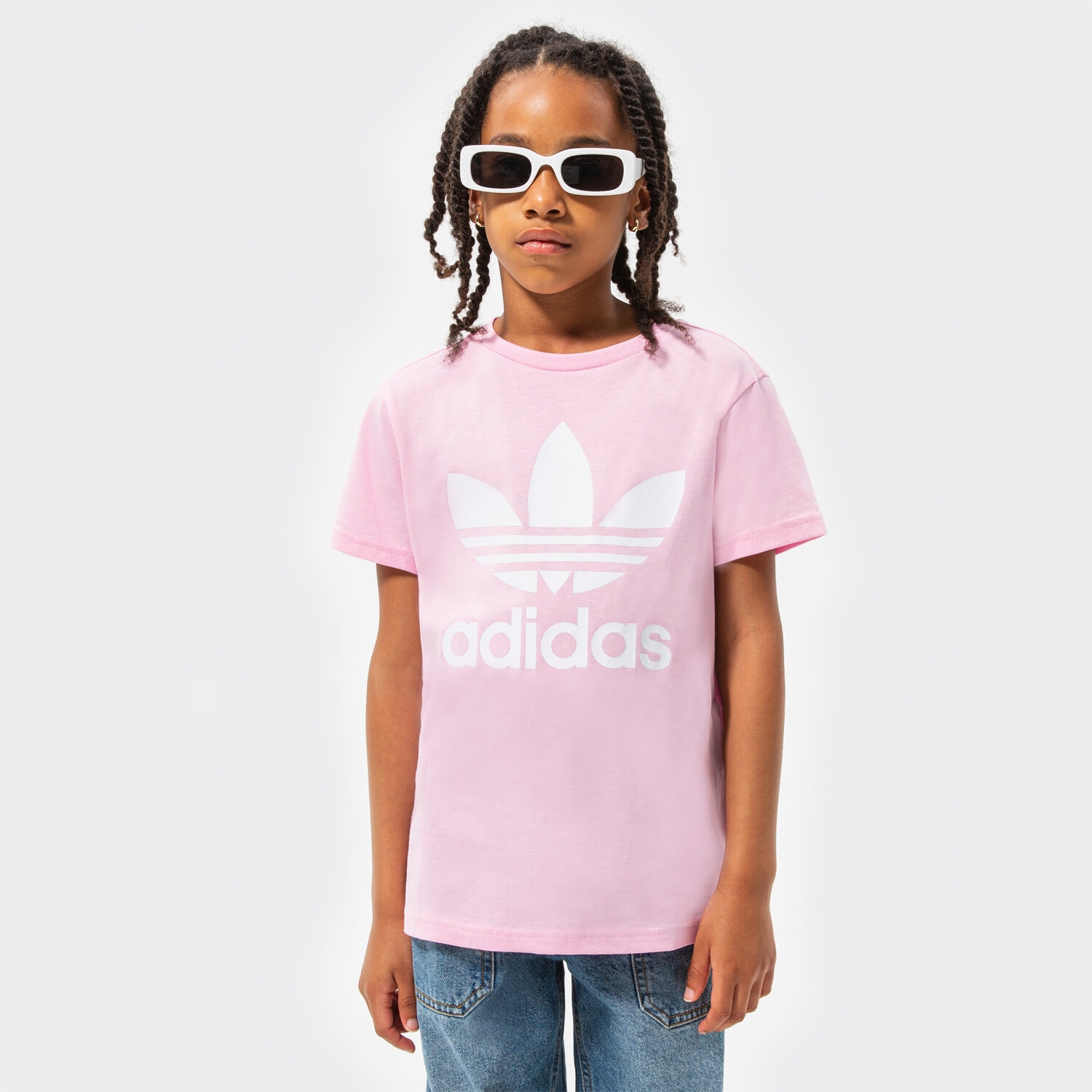 dětské tričko ADIDAS TRIČKO TREFOIL GIRL HC9585 RŮŽOVÁ