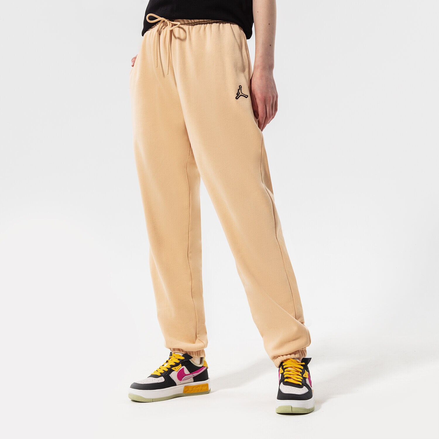 dámské kalhoty JORDAN KALHOTY  W J FLC PANT CORE DN4575-268 BÉŽOVÁ